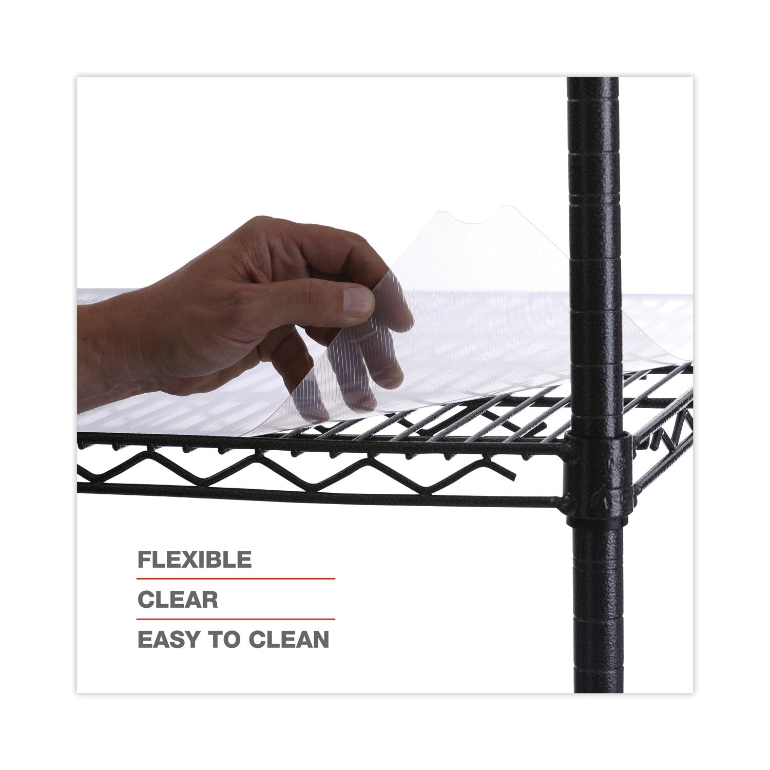 Shelf Liners For Wire Shelving, Clear Plastic, 36w x 18d, 4/Pack - 