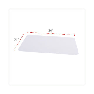 Shelf Liners For Wire Shelving, Clear Plastic, 36w x 24d, 4/Pack