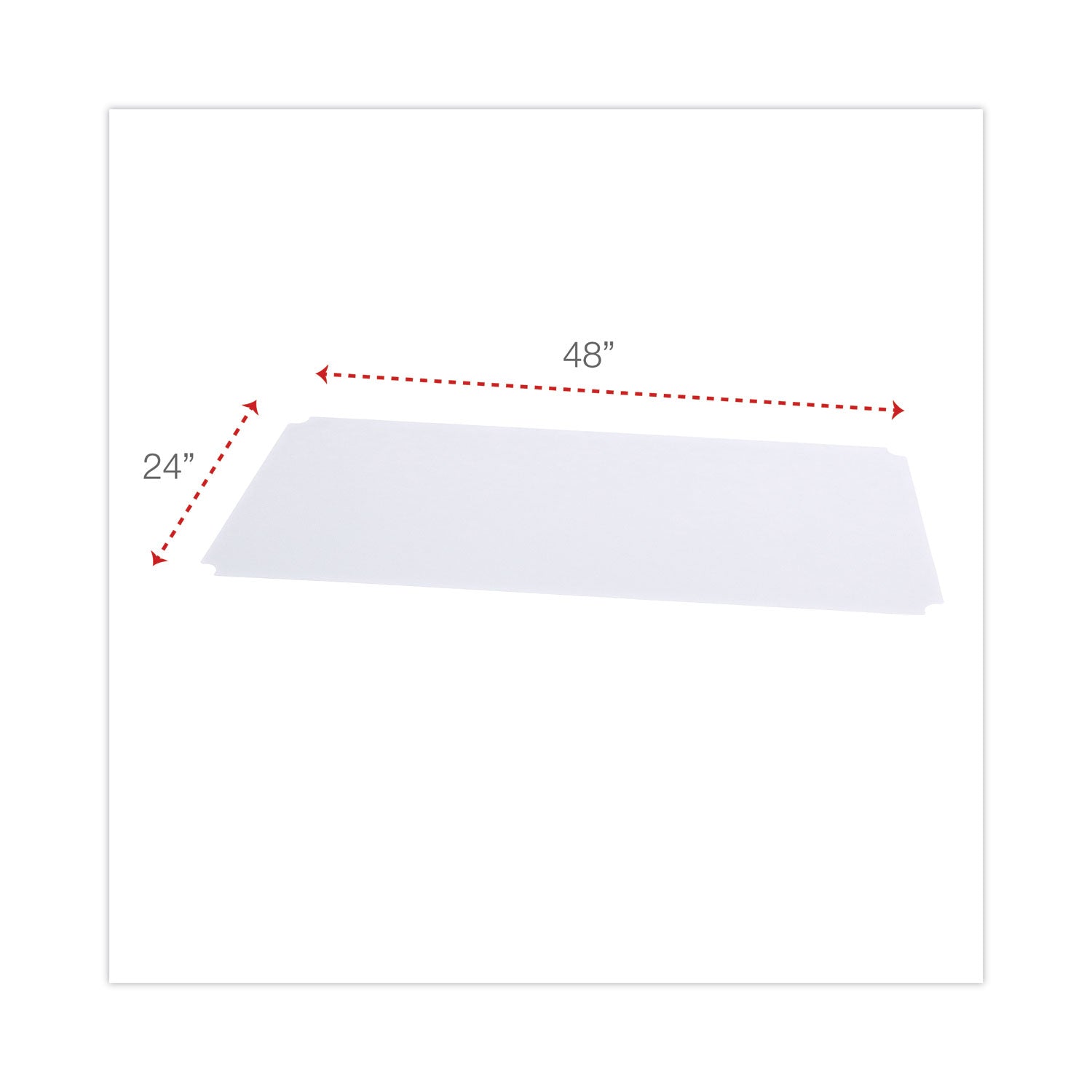 Shelf Liners For Wire Shelving, Clear Plastic, 48w x 24d, 4/Pack - 