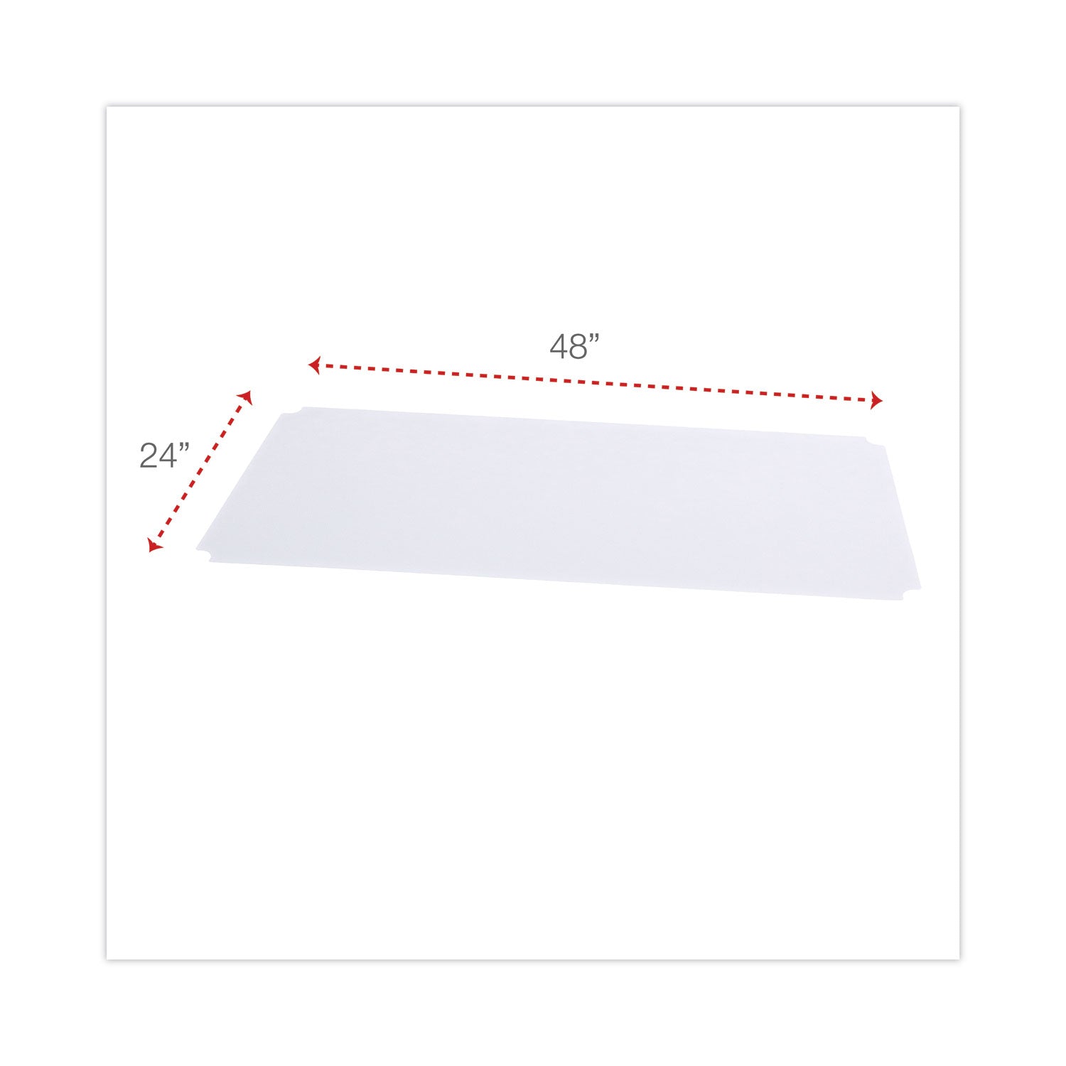 Shelf Liners For Wire Shelving, Clear Plastic, 48w x 24d, 4/Pack