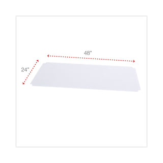 Shelf Liners For Wire Shelving, Clear Plastic, 48w x 24d, 4/Pack