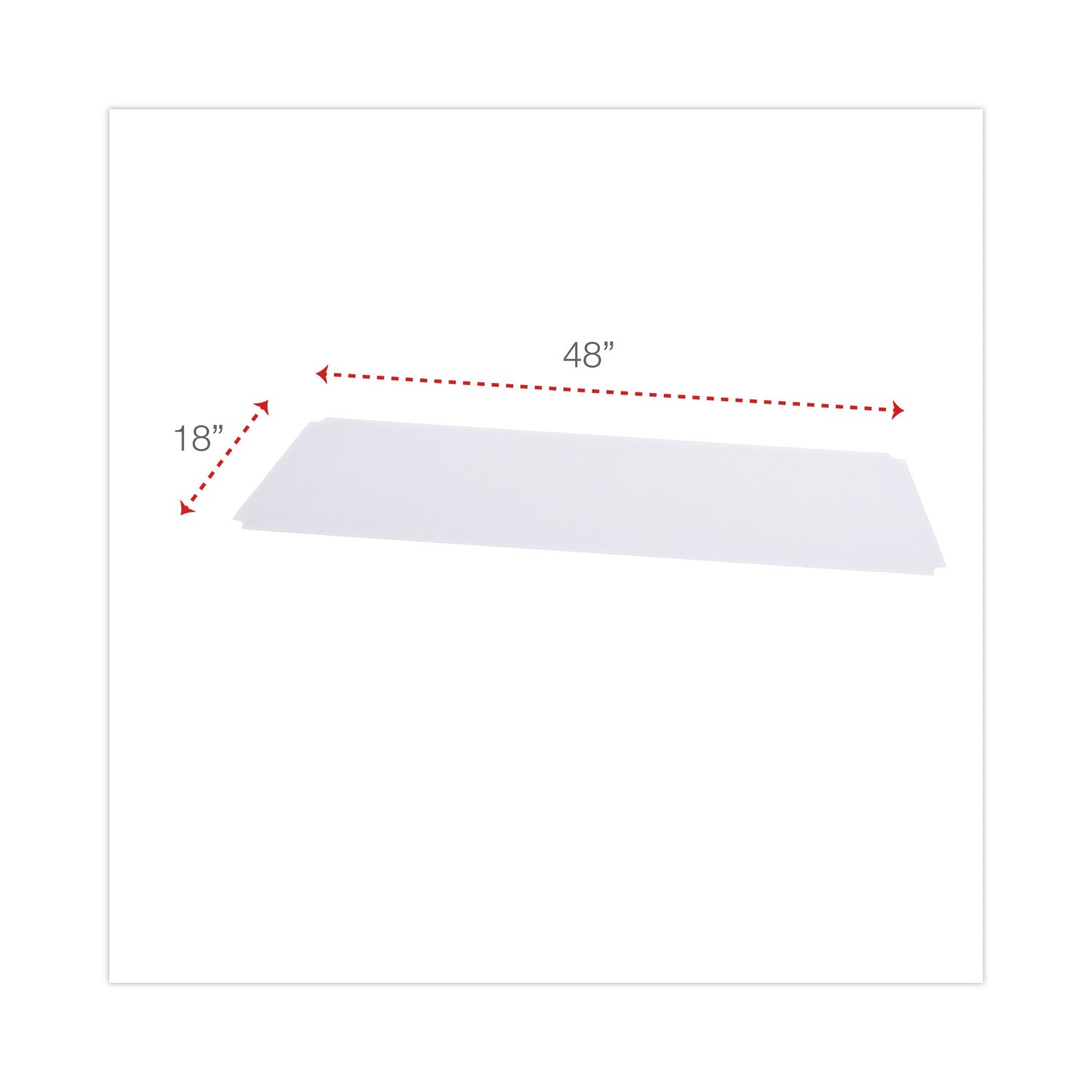 Shelf Liners For Wire Shelving, Clear Plastic, 48w x 18d, 4/Pack - 