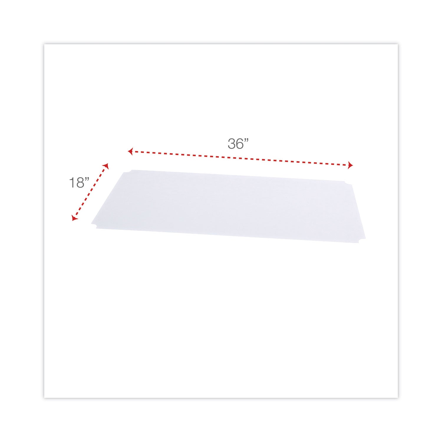 Shelf Liners For Wire Shelving, Clear Plastic, 36w x 18d, 4/Pack