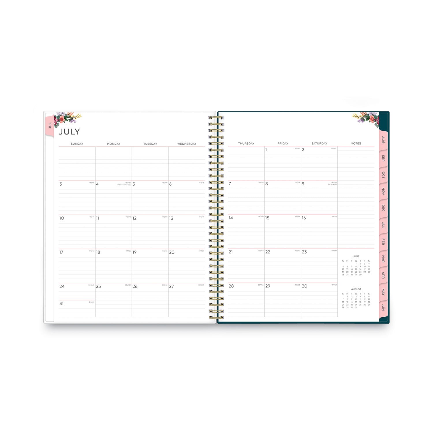 greta-academic-year-weekly-monthly-planner-greta-floral-artwork-115-x-8-green-cover-12-month-july-june-2022-2023_bls136479 - 4
