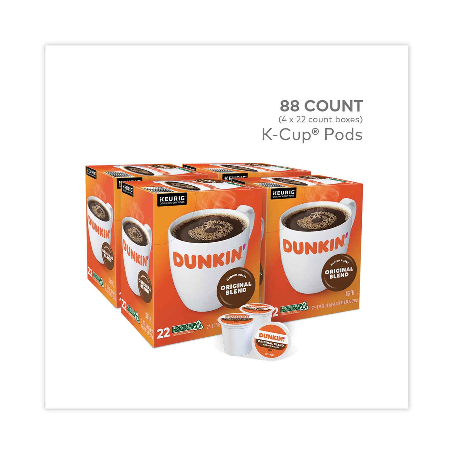 K-Cup Pods, Original Blend, 88/Carton