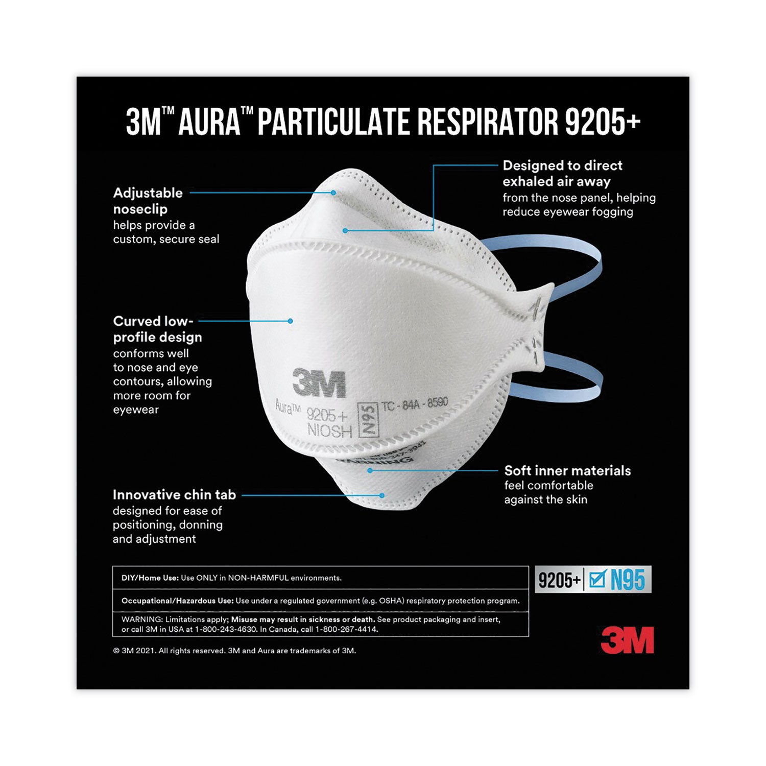 aura-particulate-respirator-9205+-n95-one-size-fits-all-20-pack_mmm9205ph20dc - 3