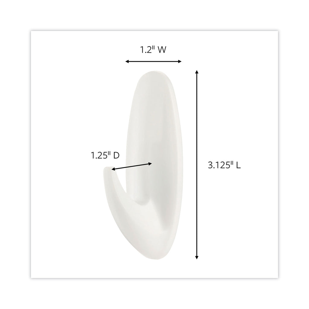 designer-hooks-medium-plastic-white-3-lb-capacity-13-hooks-and-16-strips-pack_mmm1708113na - 2