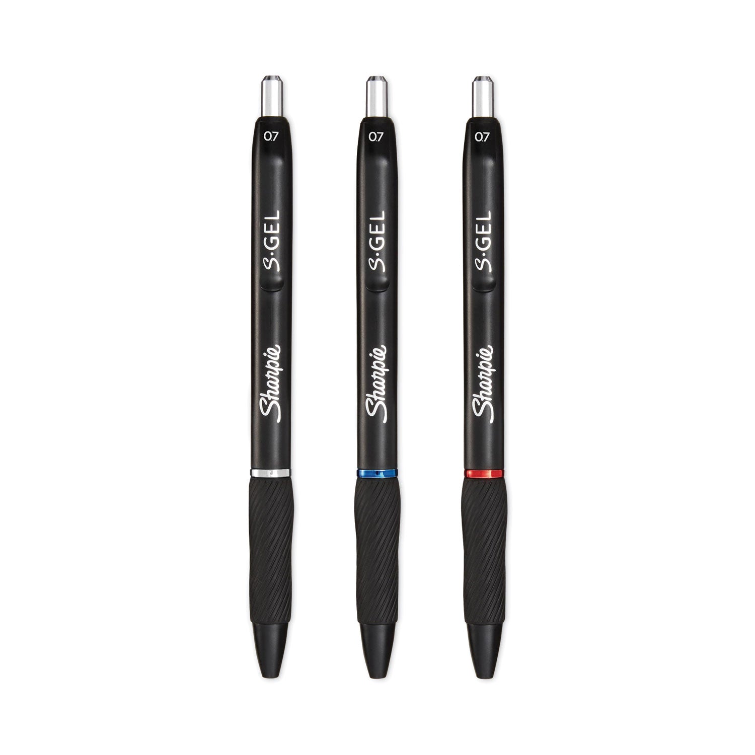 s-gel-high-performance-gel-pen-retractable-medium-07-mm-assorted-ink-colors-black-barrel-dozen_san2096153 - 2