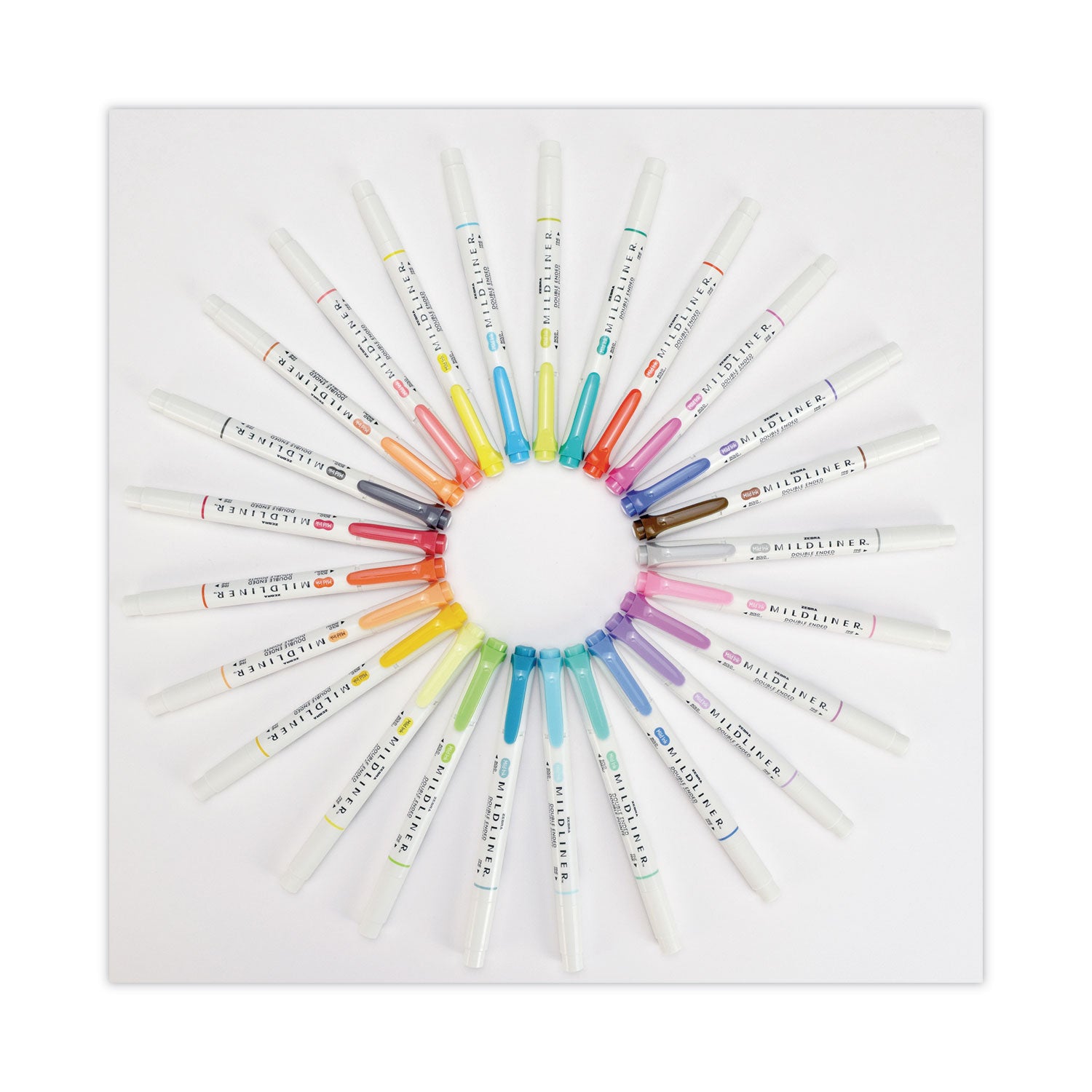 Mildliner Double Ended Highlighter Variety Pack, Asst Ink Colors, Bold-Chisel/Fine-Bullet Tips, Asst Barrel Colors, 25/Pack