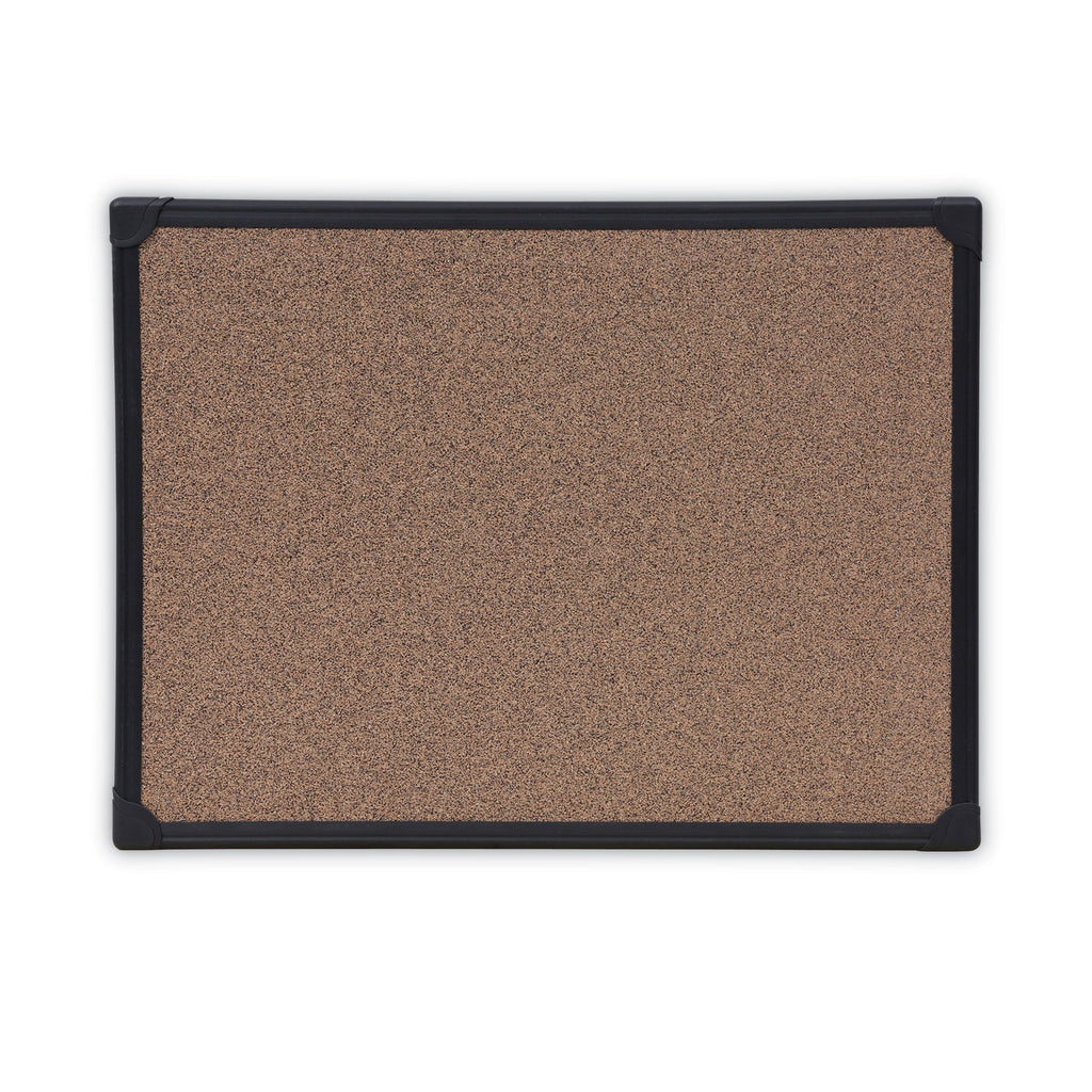 tech-cork-board-24-x-18-brown-surface-black-aluminum-frame_unv43021 - 1
