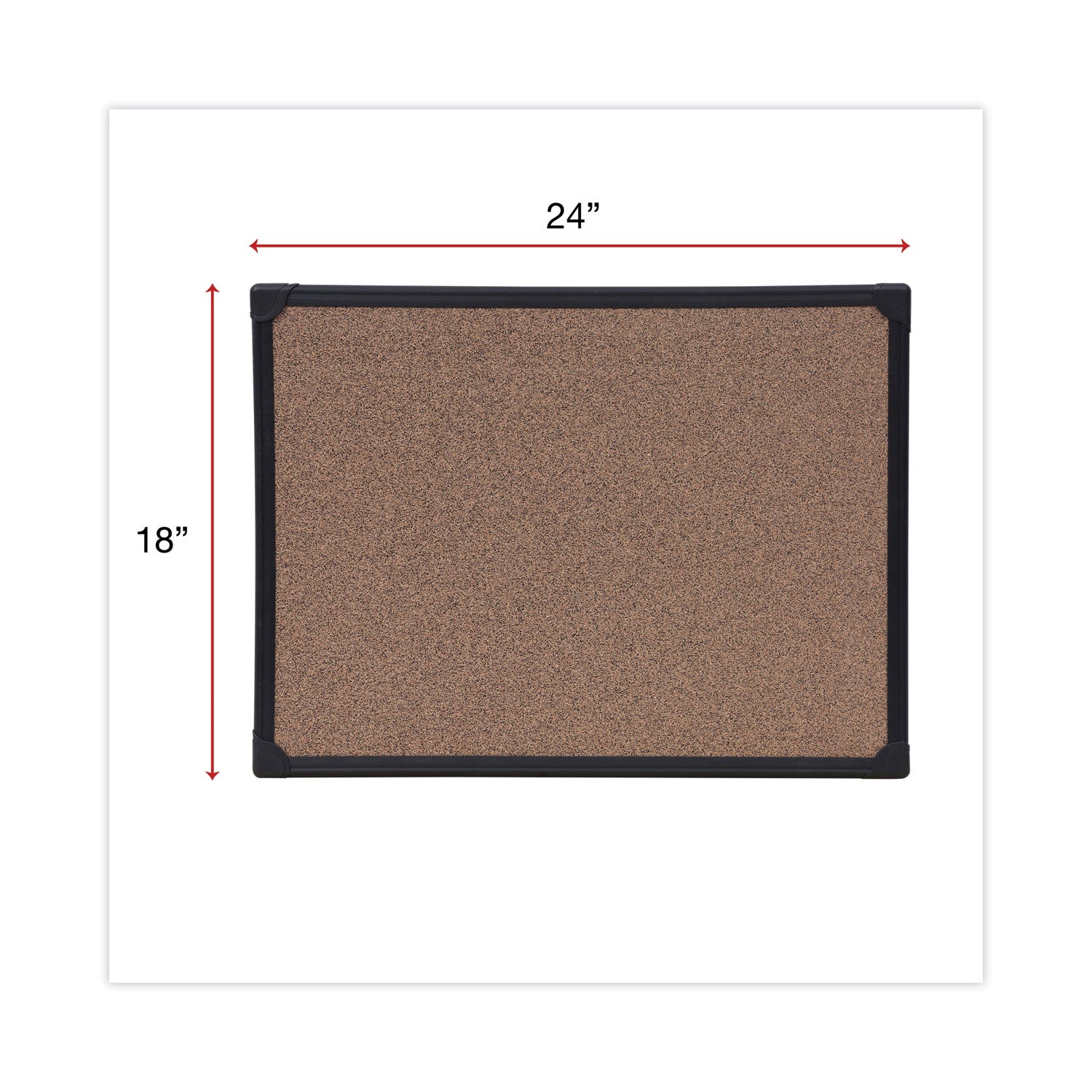 tech-cork-board-24-x-18-brown-surface-black-aluminum-frame_unv43021 - 3
