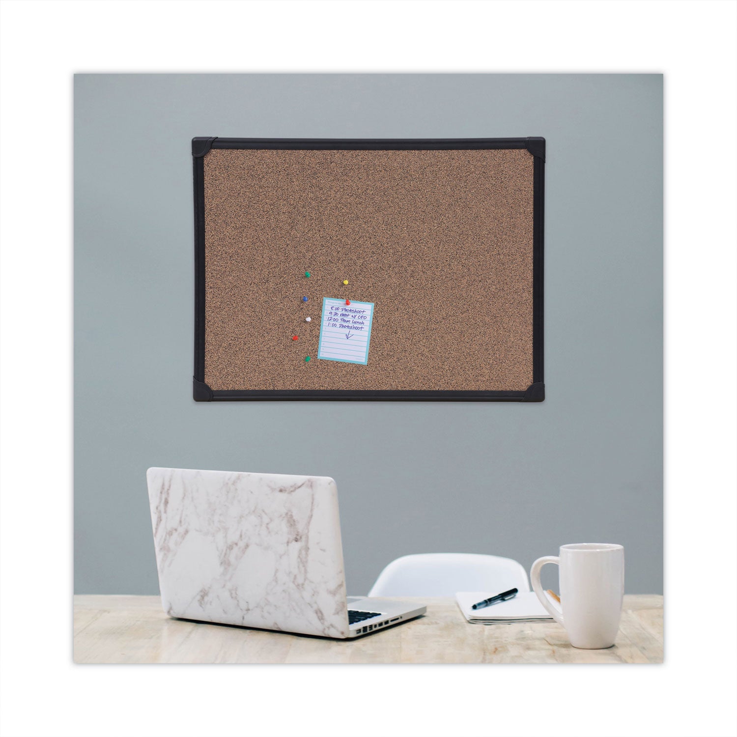 tech-cork-board-24-x-18-brown-surface-black-aluminum-frame_unv43021 - 6