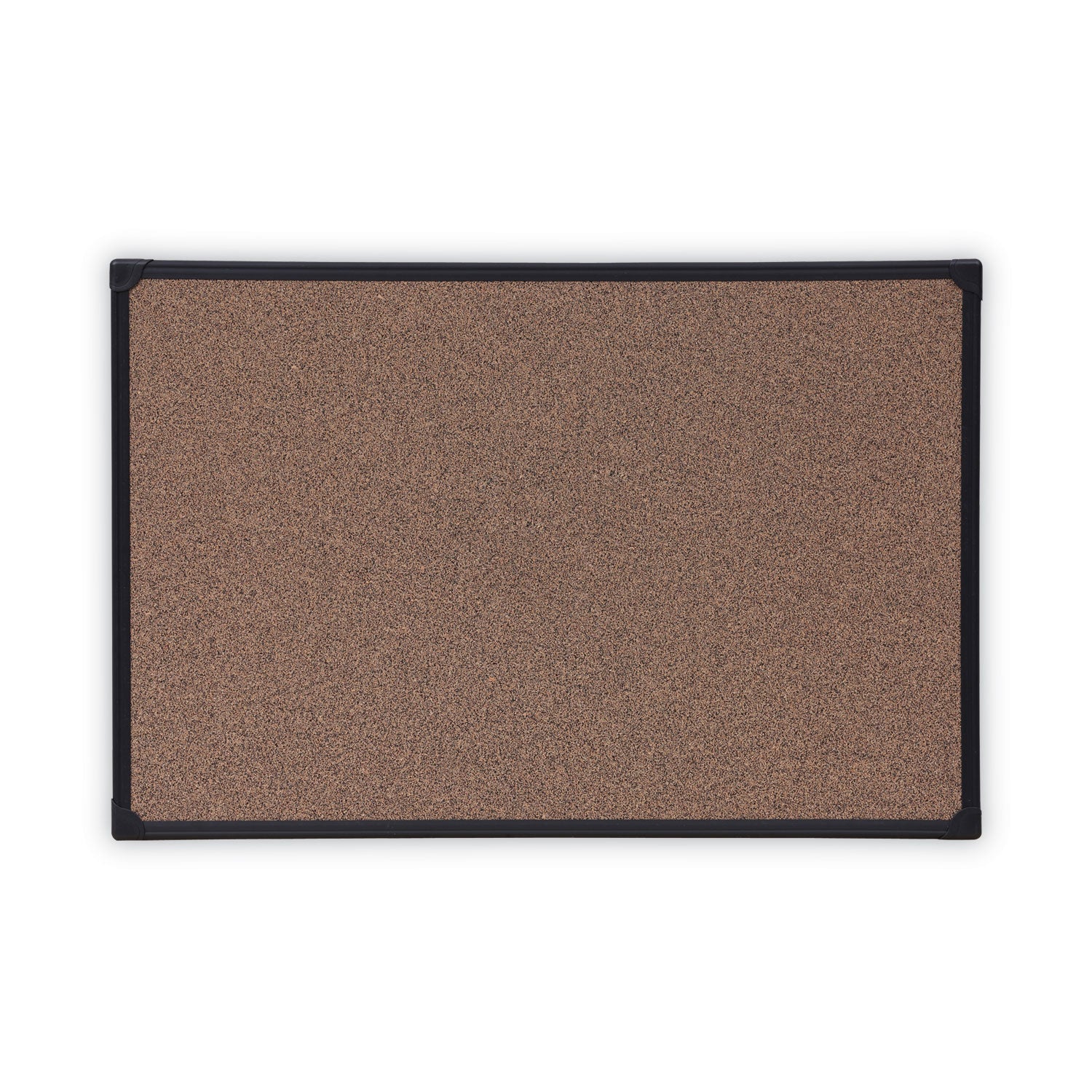 tech-cork-board-36-x-24-brown-surface-black-plastic-frame_unv43022 - 1