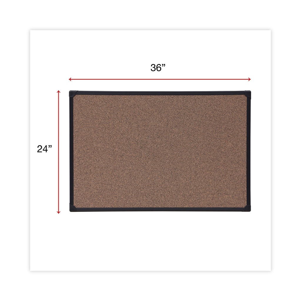 tech-cork-board-36-x-24-brown-surface-black-plastic-frame_unv43022 - 3