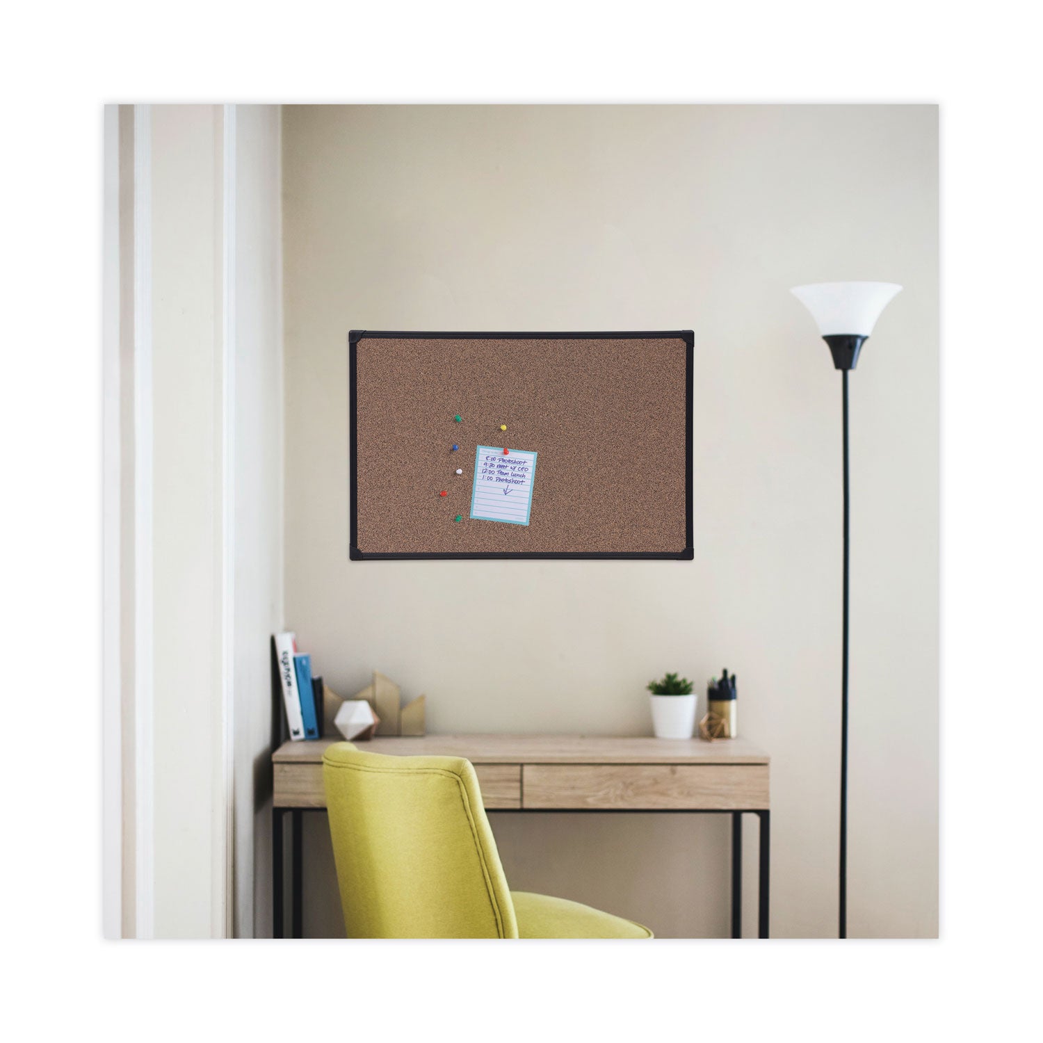 tech-cork-board-36-x-24-brown-surface-black-plastic-frame_unv43022 - 6