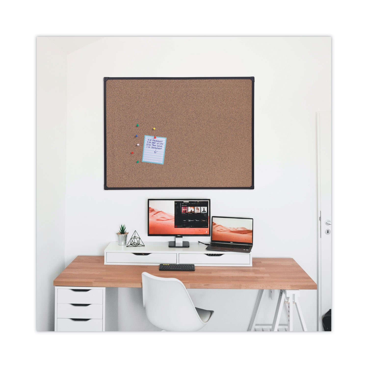 tech-cork-board-48-x-36-brown-surface-black-aluminum-frame_unv43023 - 6