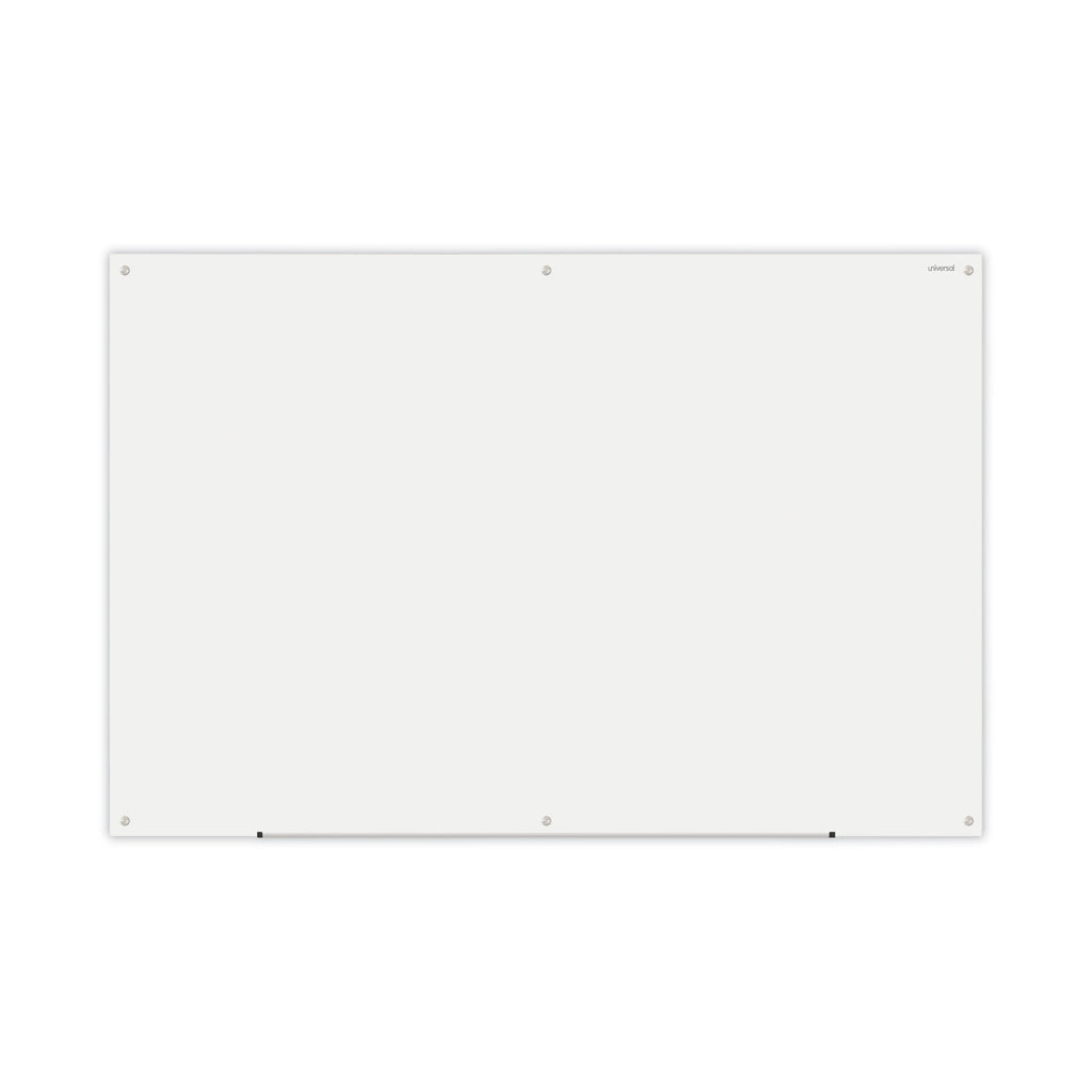Frameless Glass Marker Board, 72 x 48, White Surface