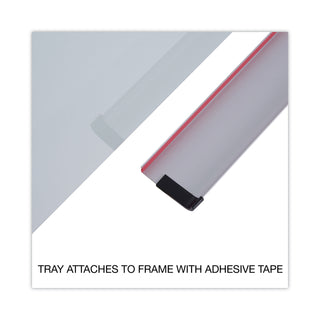 Frameless Glass Marker Board, 72 x 48, White Surface