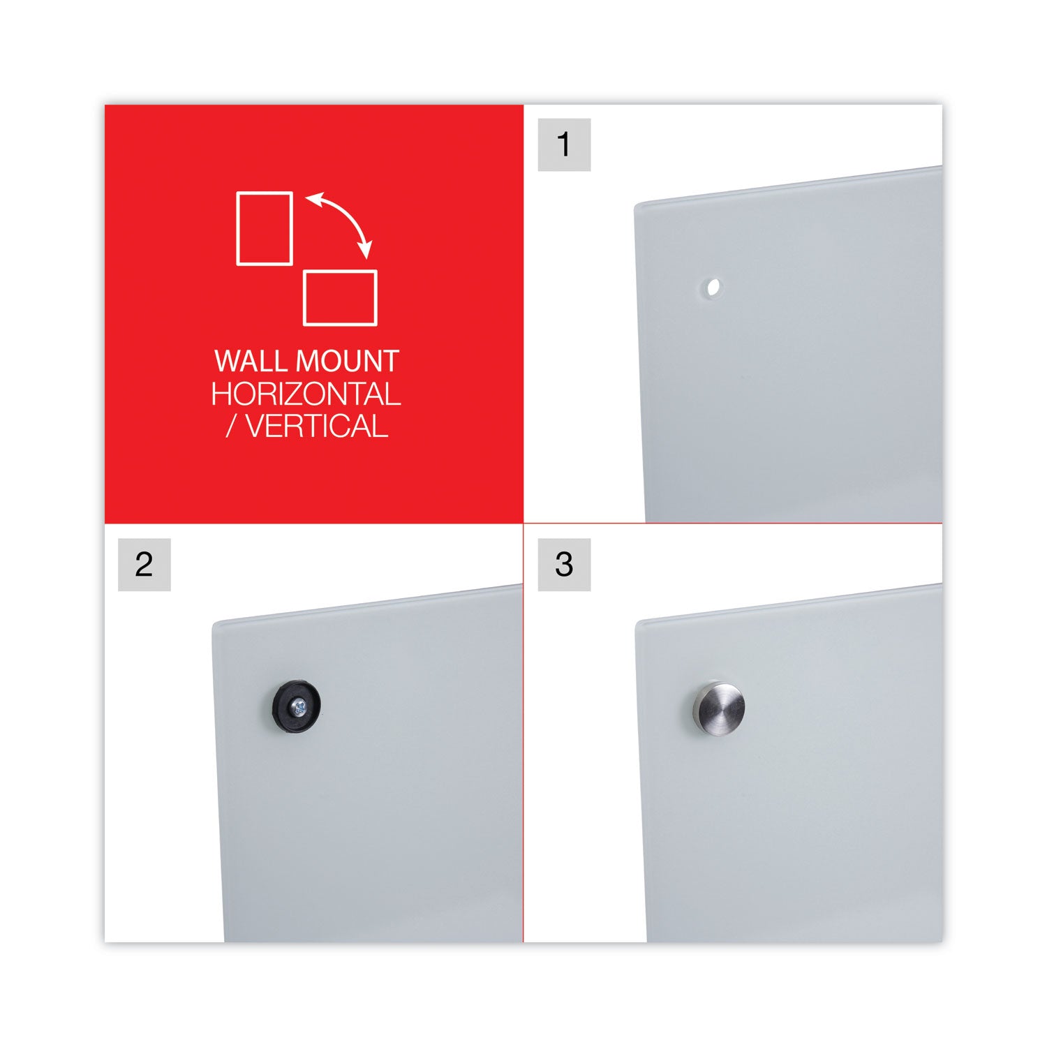 Frameless Glass Marker Board, 72 x 48, White Surface