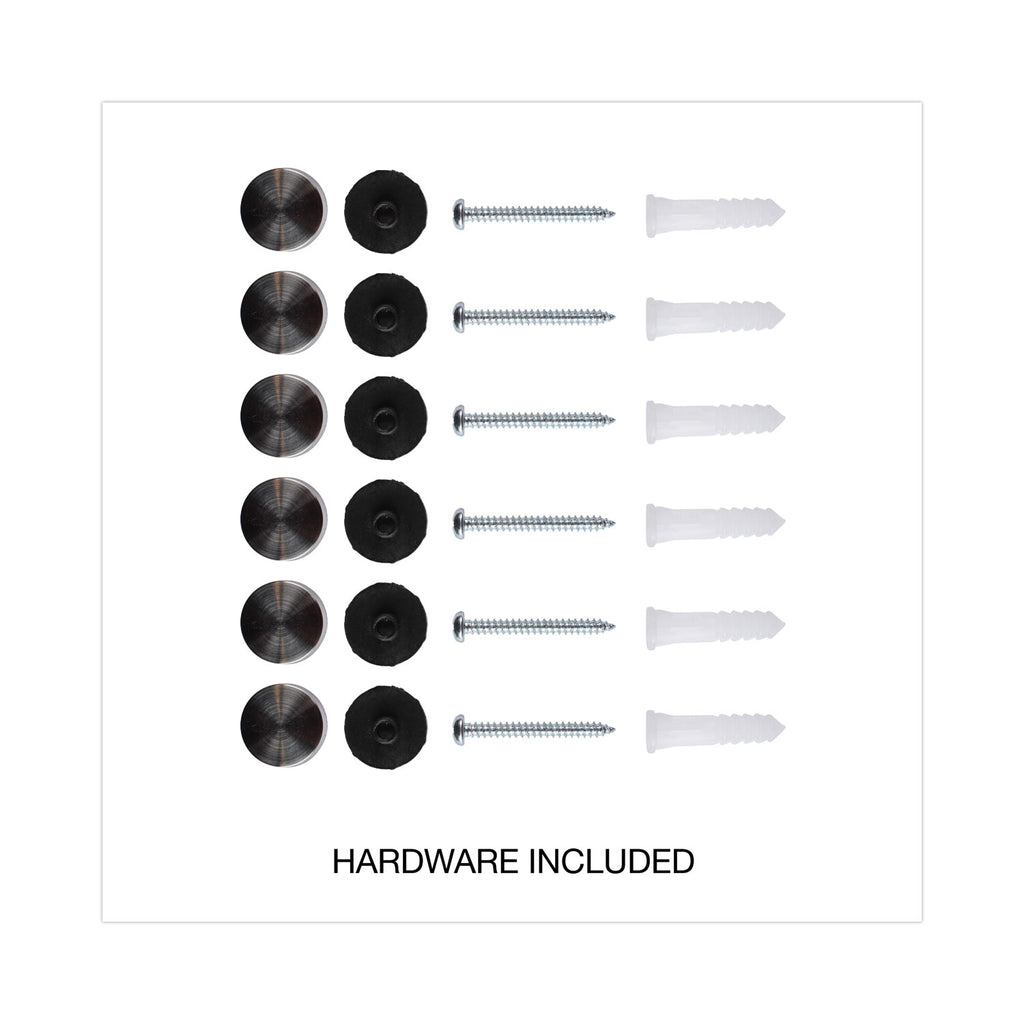 Frameless Glass Marker Board, 72 x 48, White Surface