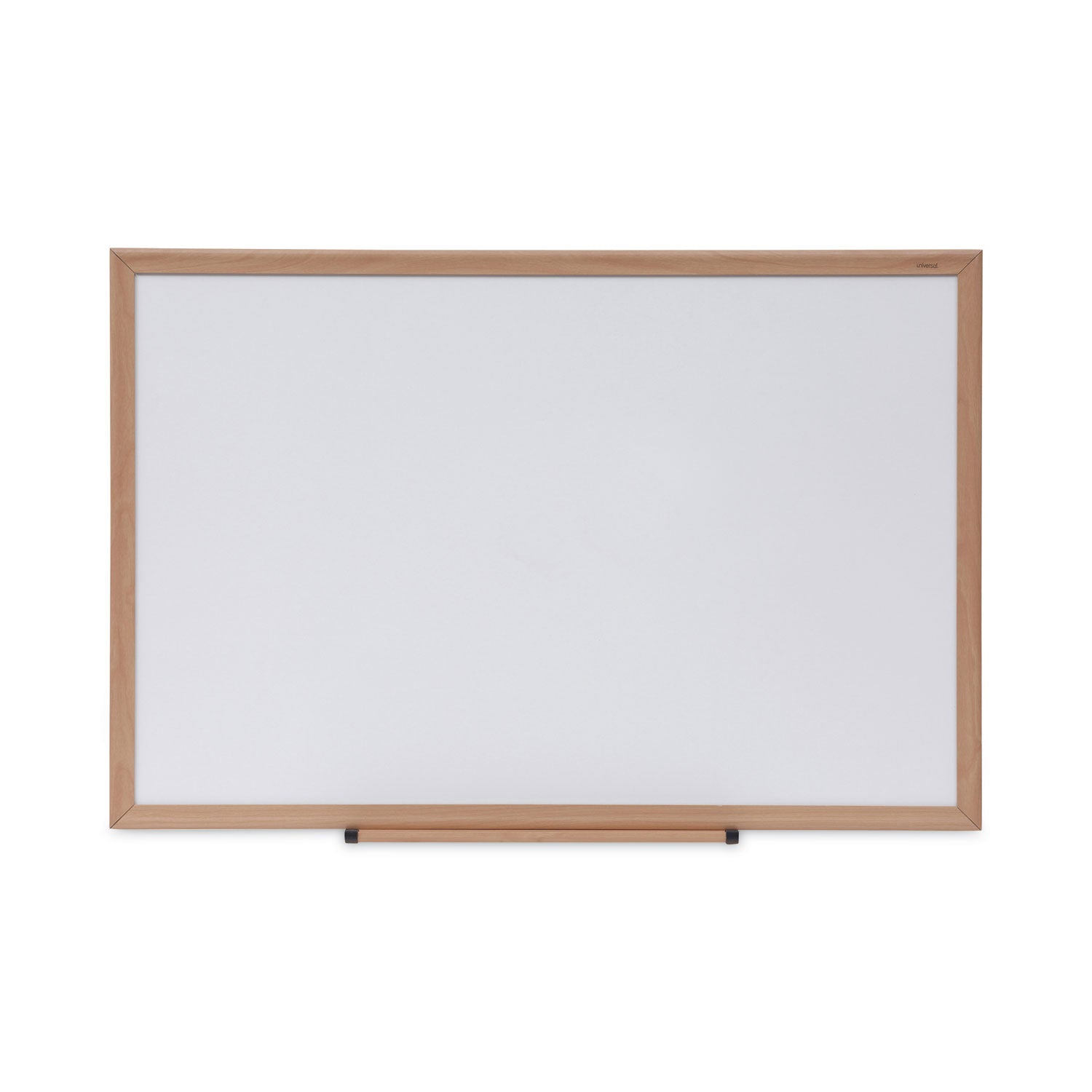 Deluxe Melamine Dry Erase Board, 36 x 24, Melamine White Surface, Oak Fiberboard Frame - 