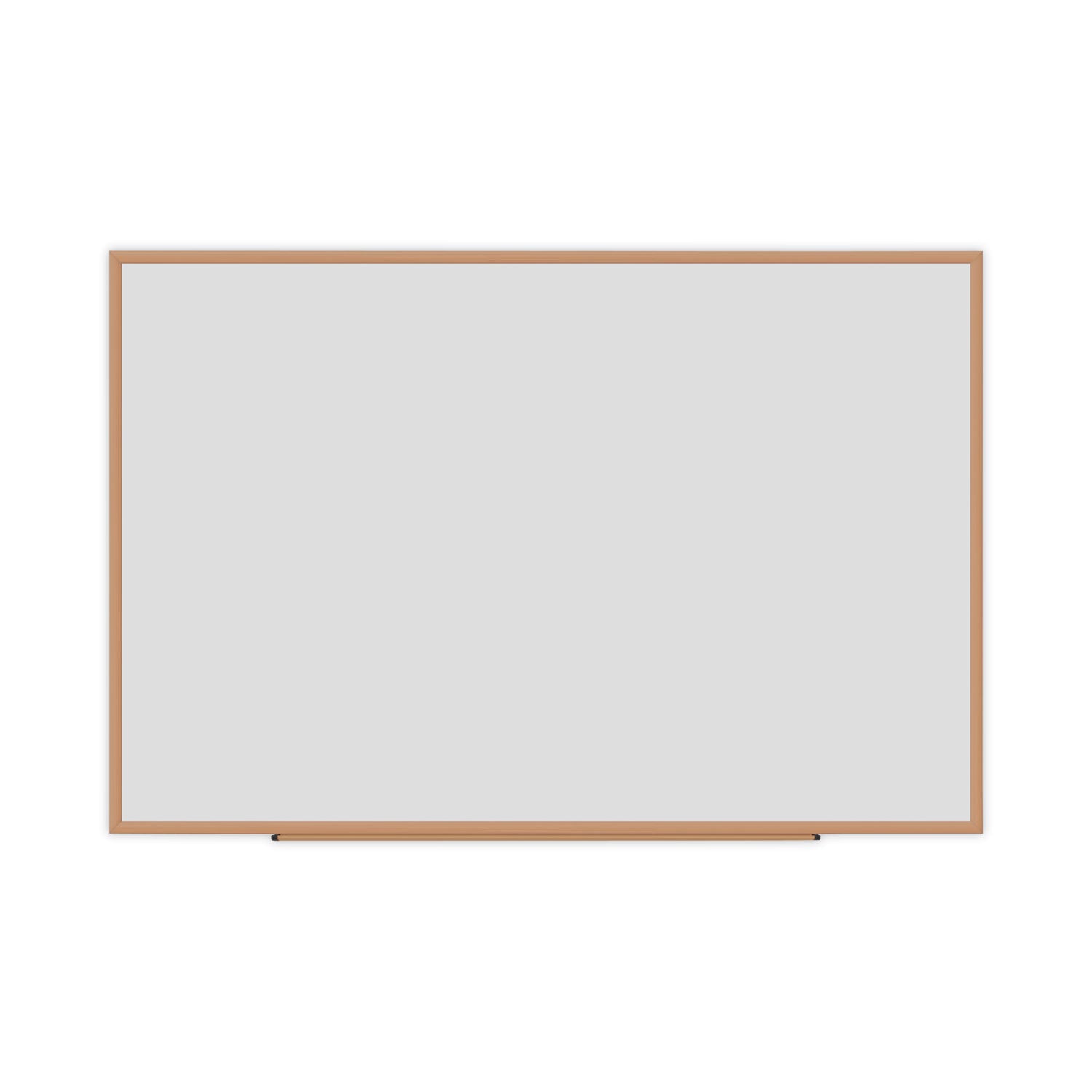 Deluxe Melamine Dry Erase Board, 72 x 48, Melamine White Surface, Oak Fiberboard Frame - 