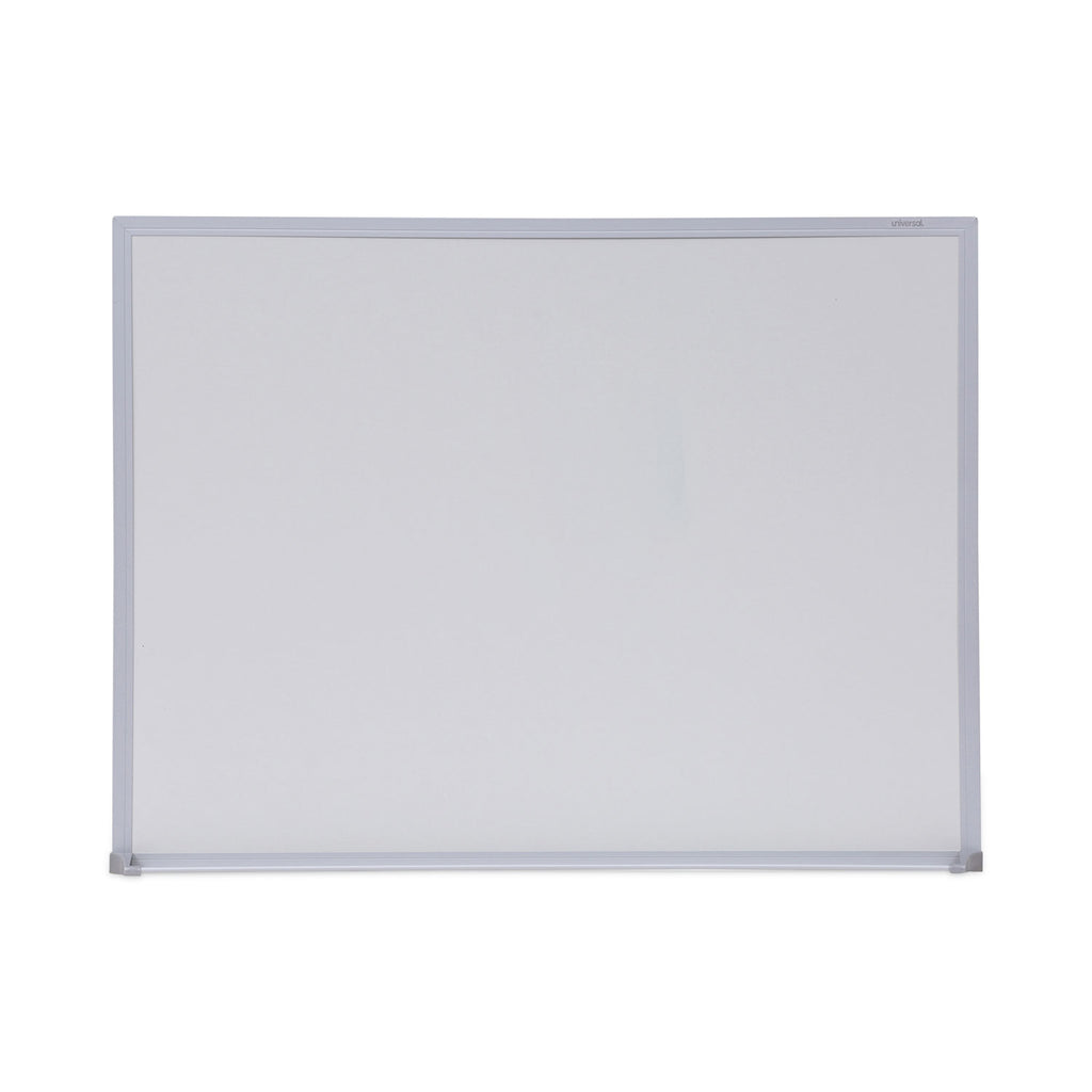 Melamine Dry Erase Board with Aluminum Frame, 24 x 18, White Surface, Anodized Aluminum Frame - 