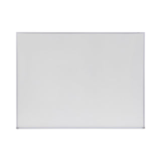 Melamine Dry Erase Board with Aluminum Frame, 48 x 36, White Surface, Anodized Aluminum Frame - 