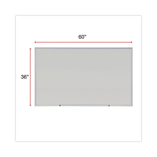 Deluxe Melamine Dry Erase Board, 60 x 36, Melamine White Surface, Silver Anodized Aluminum Frame - 