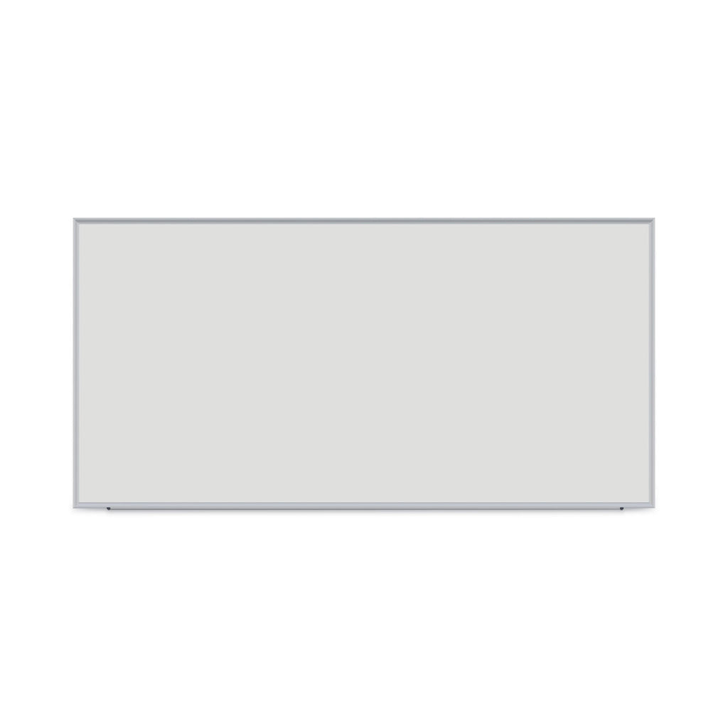 Deluxe Melamine Dry Erase Board, 96 x 48, Melamine White Surface, Silver Anodized Aluminum Frame - 