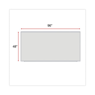 Deluxe Melamine Dry Erase Board, 96 x 48, Melamine White Surface, Silver Anodized Aluminum Frame - 