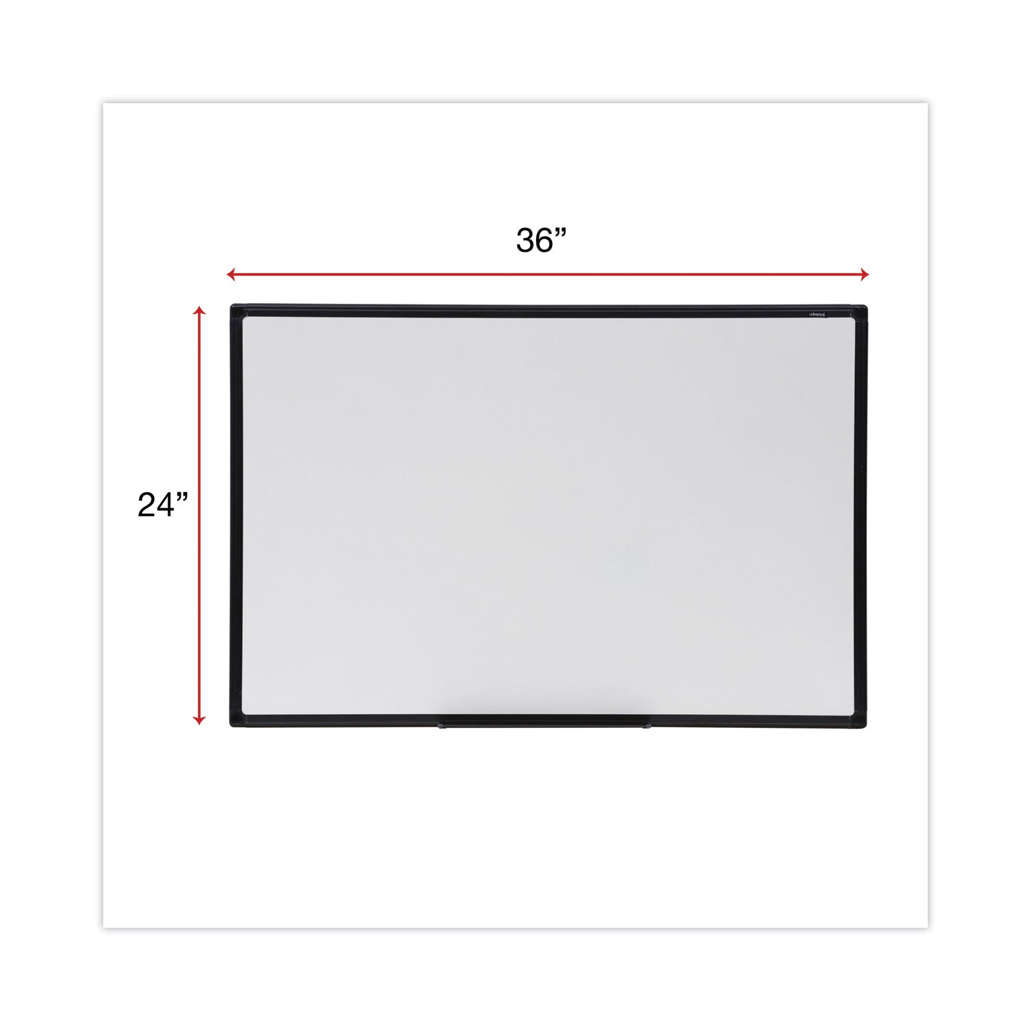 Design Series Deluxe Dry Erase Board, 36 x 24, White Surface, Black Anodized Aluminum Frame - 