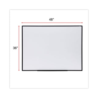Design Series Deluxe Dry Erase Board, 48 x 36, White Surface, Black Anodized Aluminum Frame - 