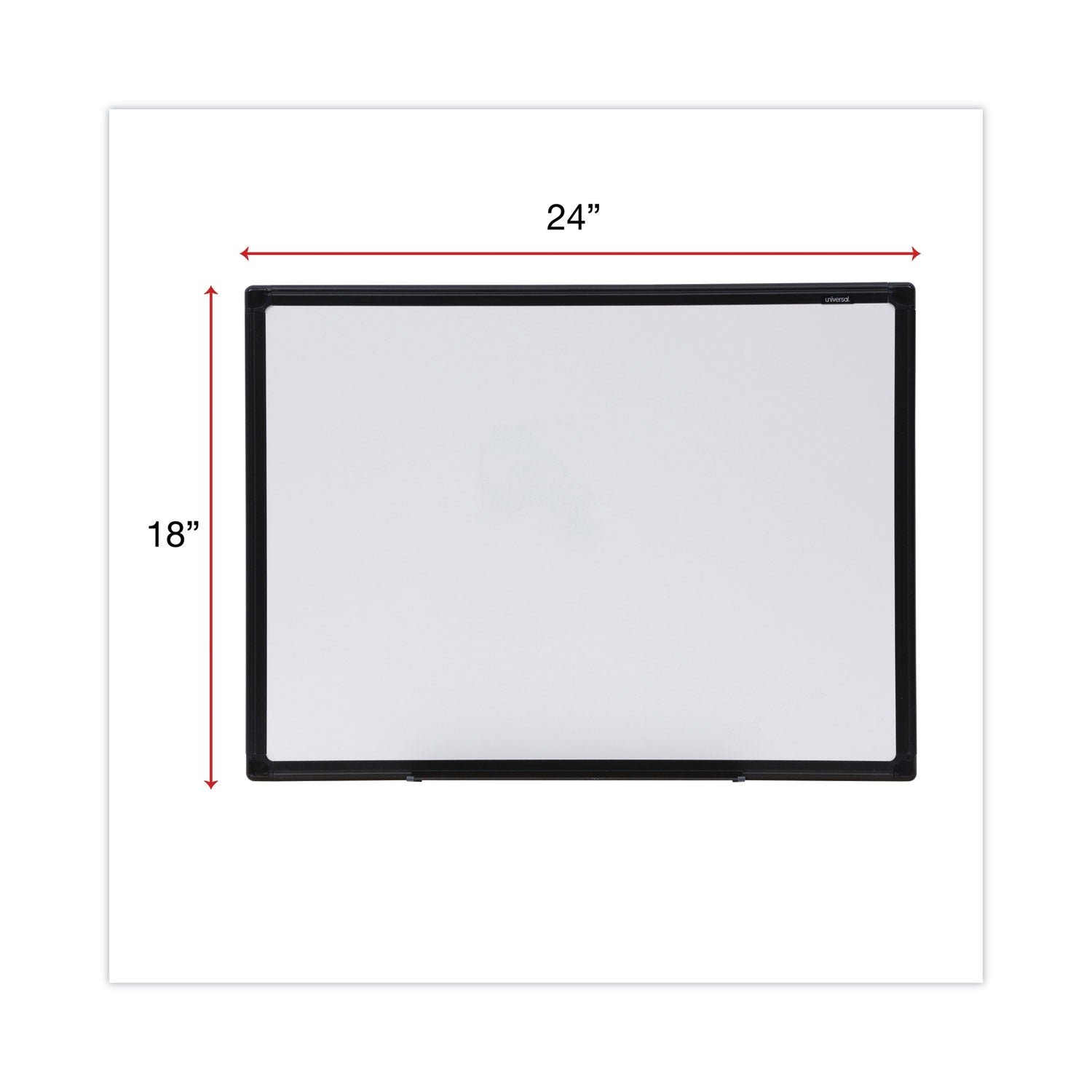 Design Series Deluxe Dry Erase Board, 24 x 18, White Surface, Black Anodized Aluminum Frame - 