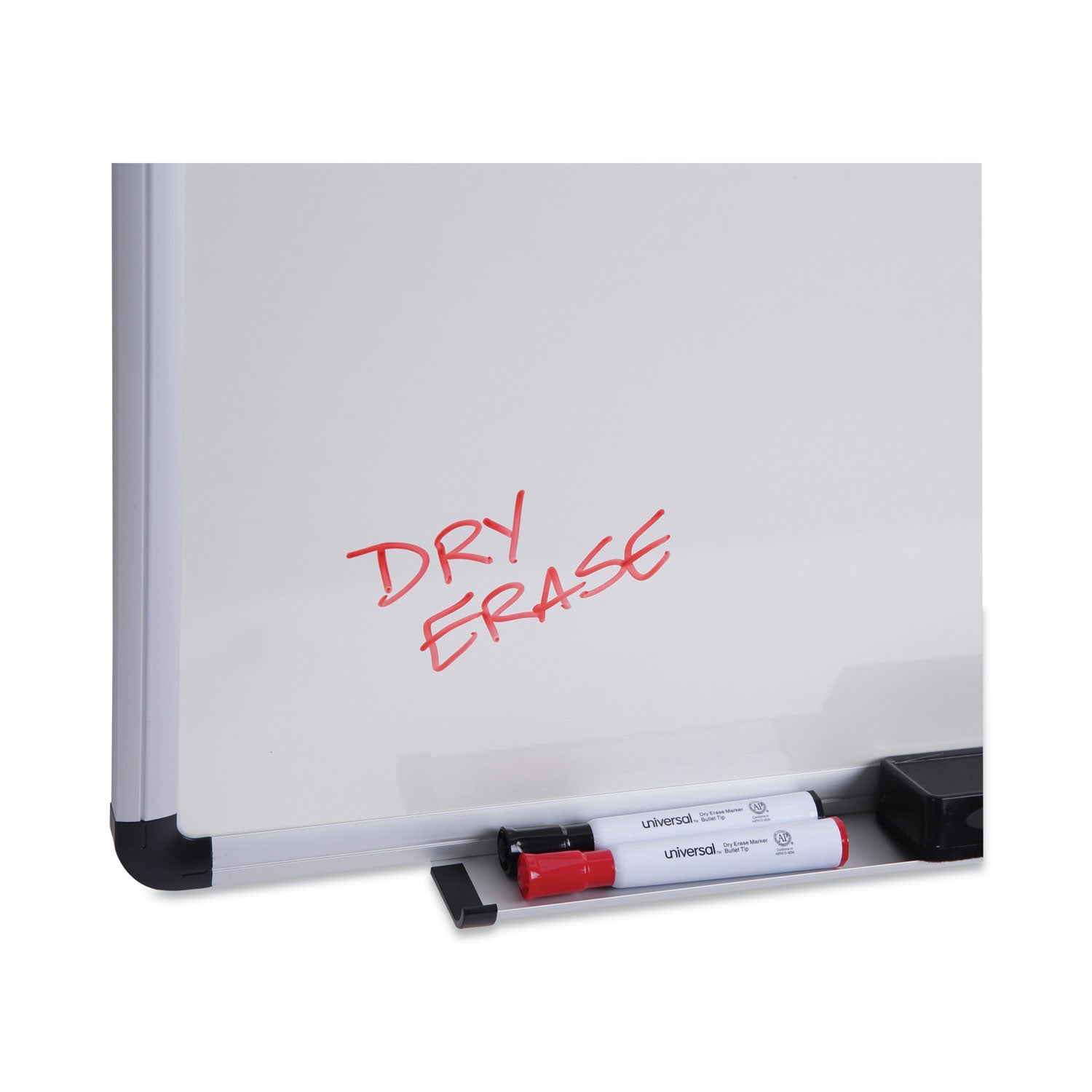 Modern Melamine Dry Erase Board with Aluminum Frame, 24 x 18, White Surface