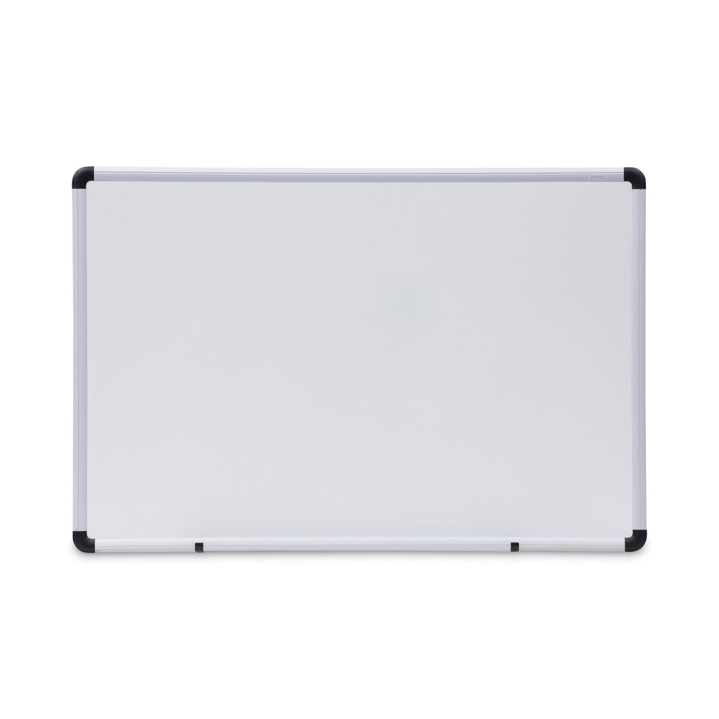 Modern Melamine Dry Erase Board with Aluminum Frame, 36 x 24, White Surface - 