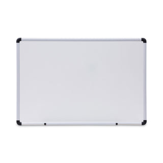 Modern Melamine Dry Erase Board with Aluminum Frame, 36 x 24, White Surface - 