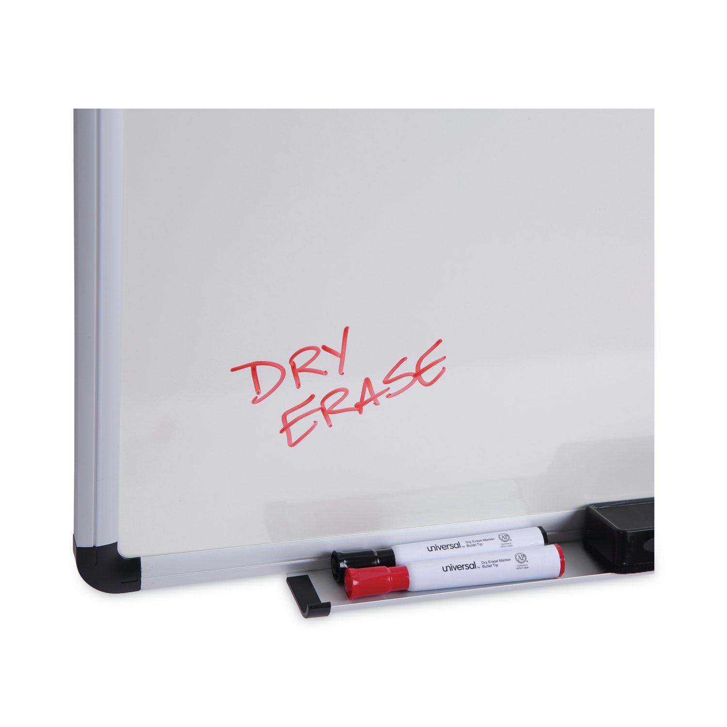 Modern Melamine Dry Erase Board with Aluminum Frame, 36 x 24, White Surface - 