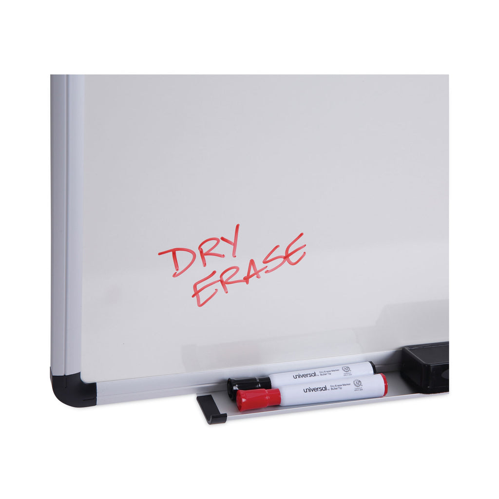 Modern Melamine Dry Erase Board with Aluminum Frame, 48 x 36, White Surface - 