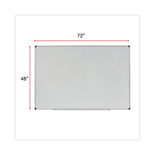 Modern Melamine Dry Erase Board with Aluminum Frame, 72 x 48, White Surface - 