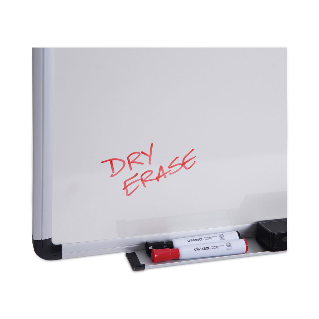 Modern Melamine Dry Erase Board with Aluminum Frame, 72 x 48, White Surface - 