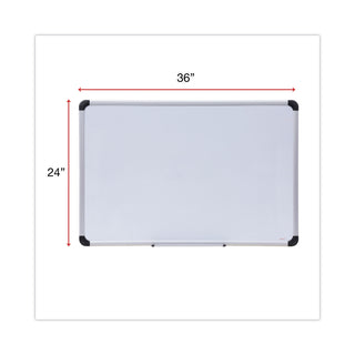 Magnetic Steel Dry Erase Marker Board, 36 x 24, White Surface, Aluminum/Plastic Frame - 