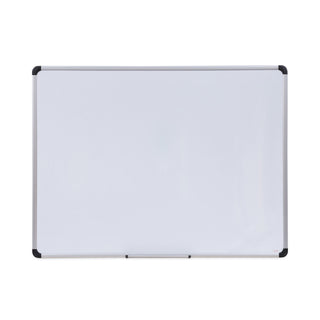Magnetic Steel Dry Erase Marker Board, 48 x 36, White Surface, Aluminum/Plastic Frame - 