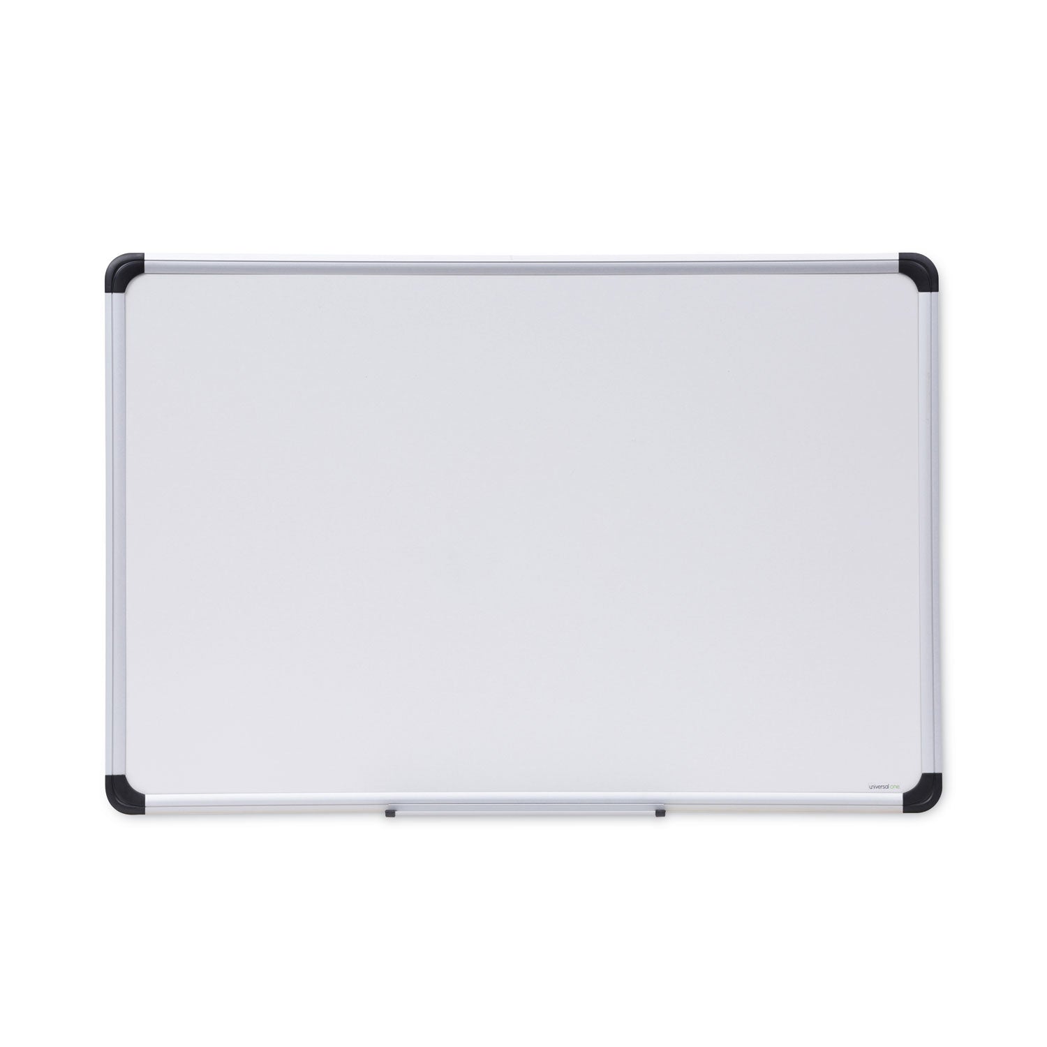 Deluxe Porcelain Magnetic Dry Erase Board, 36 x 24, White Surface, Silver/Black Aluminum Frame - 