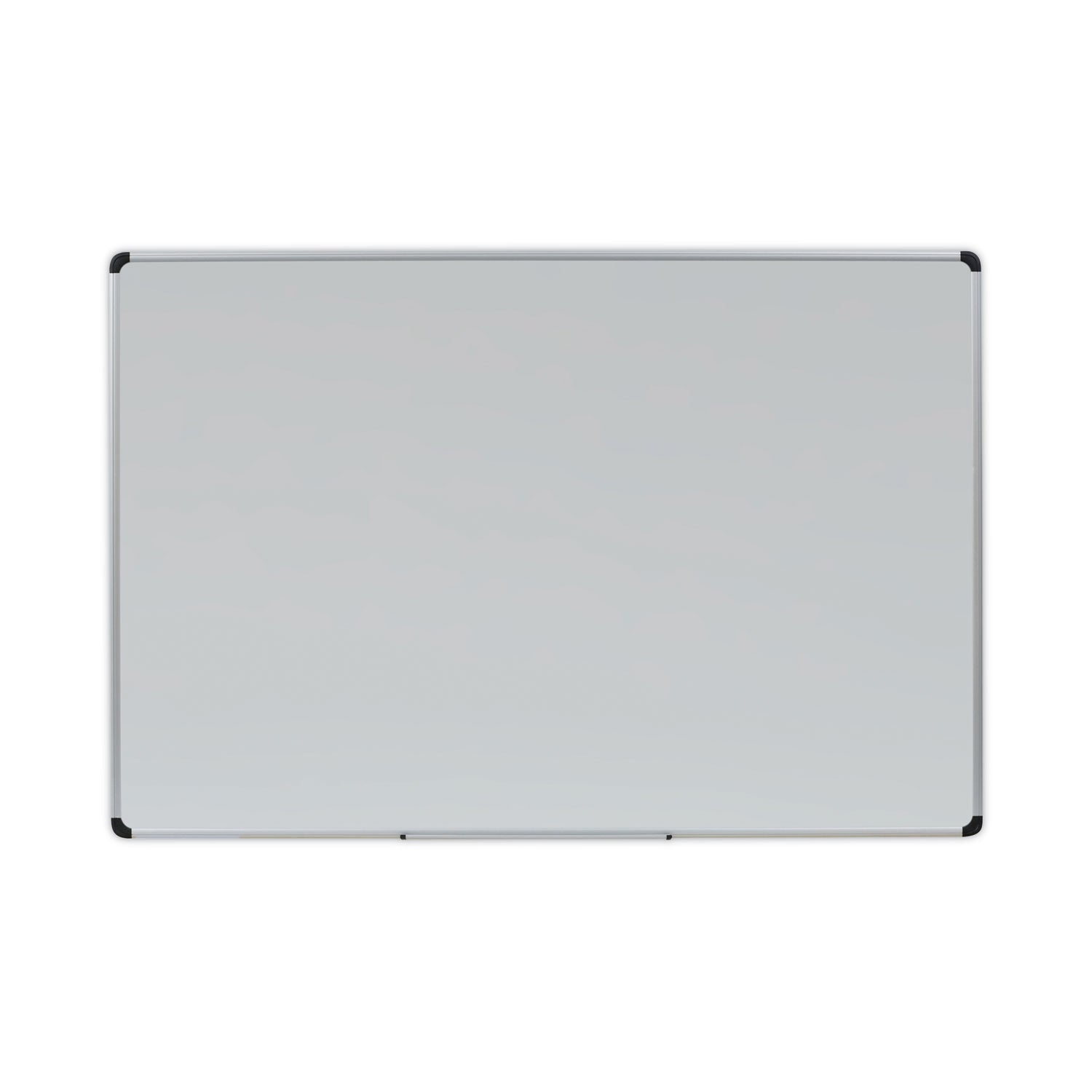 Deluxe Porcelain Magnetic Dry Erase Board, 72 x 48, White Surface, Silver/Black Aluminum Frame - 