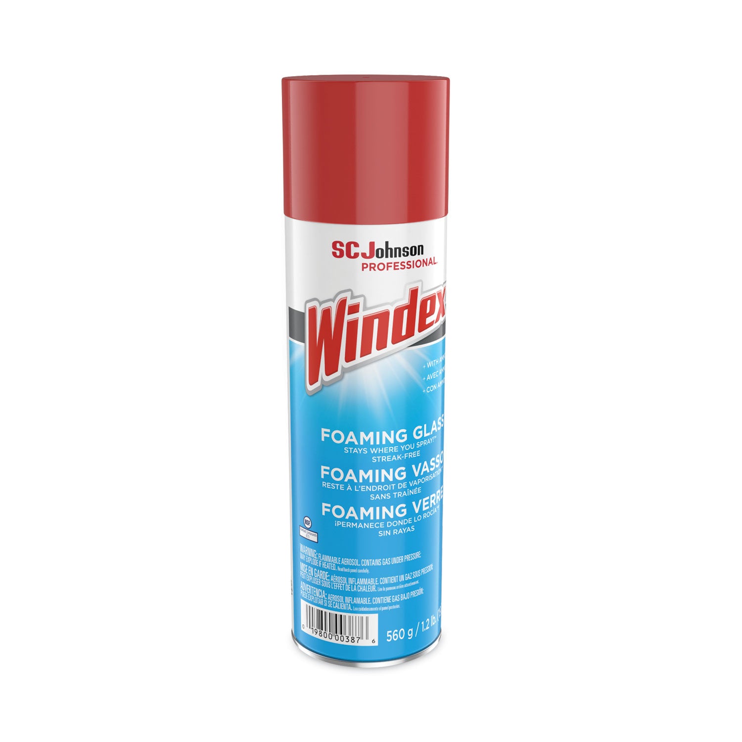Foaming Glass Cleaner, Fresh, 20 oz Aerosol Spray