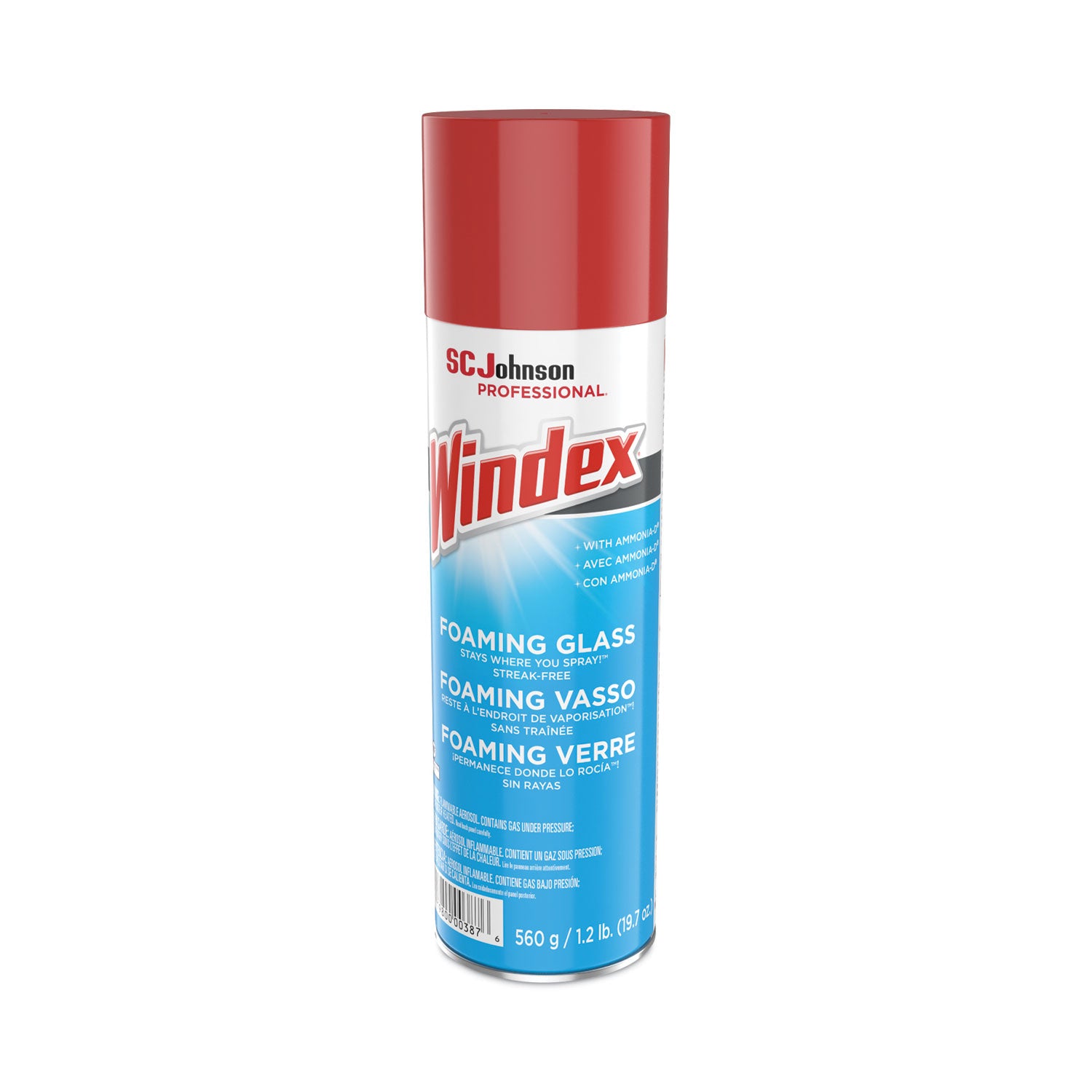 Foaming Glass Cleaner, Fresh, 20 oz Aerosol Spray