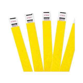 Crowd Management Wristbands, Sequentially Numbered, 10" x 0.75", Yellow, 100/Pack