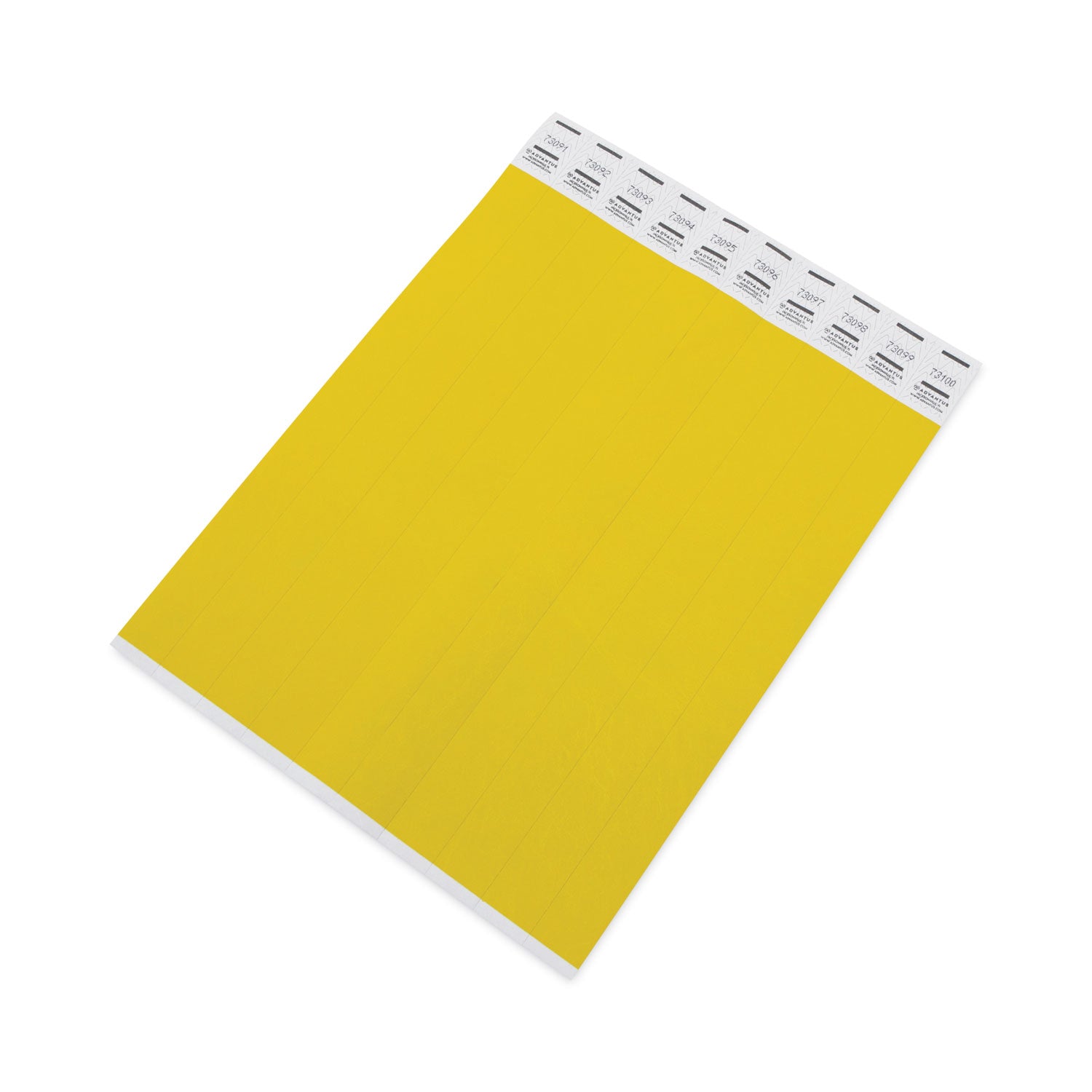 Crowd Management Wristbands, Sequentially Numbered, 9.75" x 0.75", Neon Yellow,500/Pack