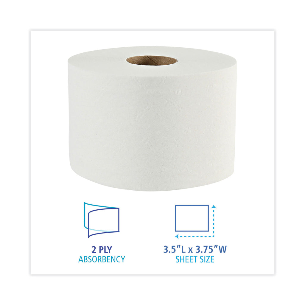 Boardwalk Green Xtra Controlled Bath Tissue, OptiCore, Septic Safe, 2-Ply, White, 1,000/Roll, 36 Rolls/Carton